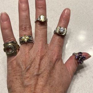 5 cocktail rings - bundle price all about 5.5-7
